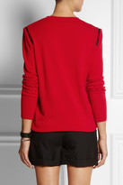 Thumbnail for your product : Karl Lagerfeld Paris Kim zipped wool and cashmere-blend sweater
