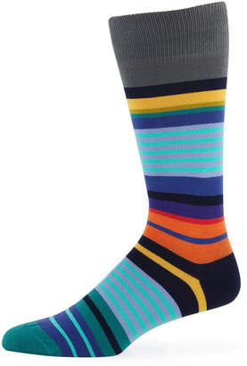 Paul Smith Men's Grande Stripe Cotton-Blend Socks
