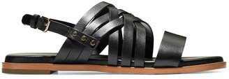 Cole Haan Francie Multi-Strap Flat Leather Sandals