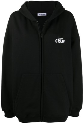 Balenciaga Crew large zip-up hoodie