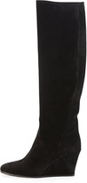 Thumbnail for your product : Lanvin Suede Wedge Knee Boot, Black