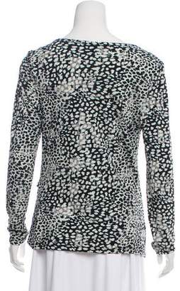 Robert Rodriguez Cheetah Print Long Sleeve Top