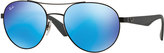 Thumbnail for your product : Ray-Ban Round Iridescent Aviator Sunglasses
