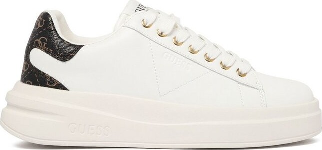 GUESS Logo Embossed Lace-Up Sneakers