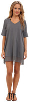 Thumbnail for your product : Tommy Bahama Knit & Chiffon V-Neck Side Slit Tunic Cover-Up