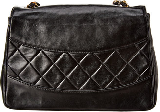 Chanel Black Quilted Lambskin Leather Shoulder Bag