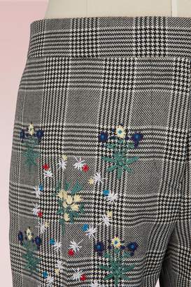 Thom Browne Embroidered Woolen Cropped Pants