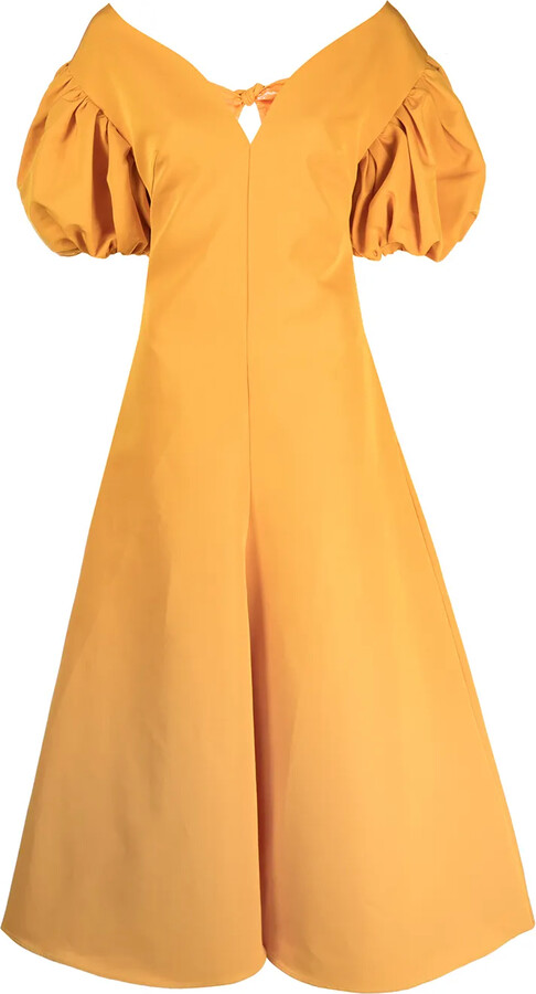 Short Puff Sleeves Gown