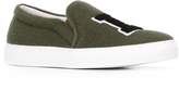 Thumbnail for your product : Joshua Sanders patched slip on sneakers