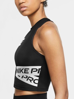 Nike Pro Training Trompe Crop Tank - Black - ShopStyle Activewear Tops