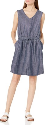 navy linen dress uk