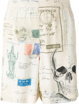 Thumbnail for your product : Alexander McQueen Letters from India print bermuda shorts