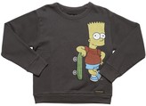 Thumbnail for your product : Finger In The Nose Bart Simpson Print Cotton Sweatshirt