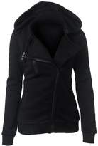 Thumbnail for your product : HQQ Women Slim Fit Oblique Zip-up Hoodie Casual Jacket Sweatshirt Top Long Sleeve Sport Coat (L, )