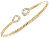 Thumbnail for your product : Wrapped Diamond Teardrop Flexy Bangle Bracelet (1/6 ct. t.w.) in 14k Gold-Plated Sterling Silver, Created for Macy's