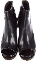 Thumbnail for your product : Brunello Cucinelli Leather Wedge Ankle Boots