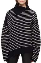 Thumbnail for your product : AllSaints Maddie Asymmetric Striped Sweater