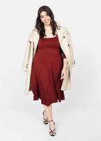 maroon plus size dress