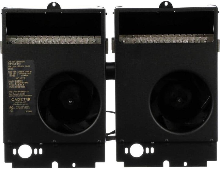Cadet 208-volt 3,000-watt Com-Pak Twin In-wall Fan-forced Replacement Electric Heater Assembly