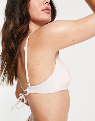 RVCA Dreamer crop bikini top in white