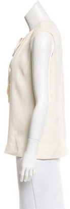 Balenciaga Draped Short Sleeve Blouse