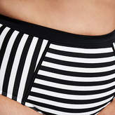 Thumbnail for your product : River Island Plus white mono stripe bikini bottoms