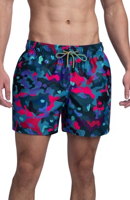rtyil Green Skull camo Camouflage Mans Swimming Trunks Slim Fit Swim Shorts for Men Assorted Beach Shorts 
