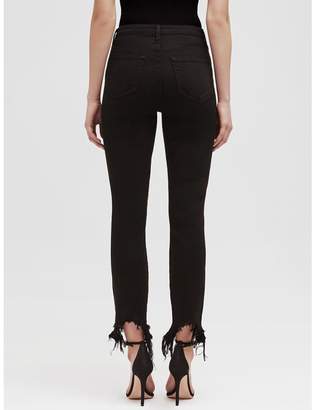 L'Agence The High Line Deconstructed Skinny In Saturated Black