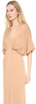 Thumbnail for your product : Vionnet Short Sleeve Embroidered Back Gown