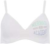 Thumbnail for your product : M&Co Teens' mermaid slogan non wire bra