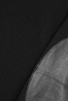 Thumbnail for your product : Maison Martin Margiela 7812 Maison Martin Margiela Leather-trimmed wool and cotton-blend sweater