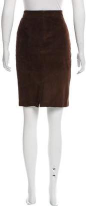 Ralph Lauren Suede Knee-Length Skirt