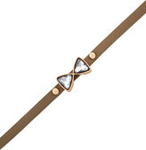 Thumbnail for your product : BCBGeneration Leather Bracelet with Crystal Bow Pendant