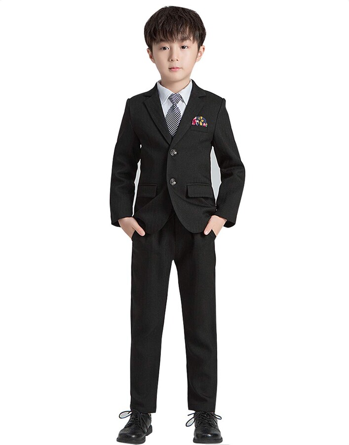 Happy Cherry Boys Formal Wedding Suit Set Jacket+Waistcoat+Trousers