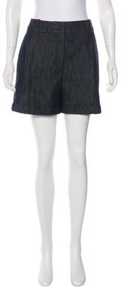 Michael Kors Collection Denim High-Rise Shorts w/ Tags