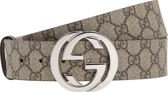 Gucci 4cm Gg Supreme Logo Coated Canvas Belt