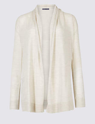 M&S Collection Pure Merino Wool Textured Cardigan