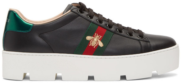 gucci women's ace embroidered platform sneaker