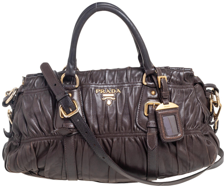 chocolate brown prada bolsa