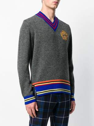 Versace contrast trim sweater