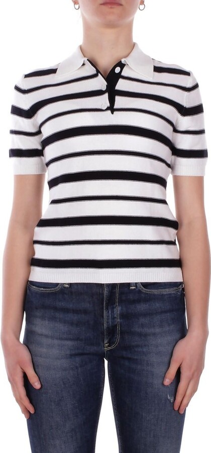 MM By Max Mara Carioca Striped Knitted Polo Shirt