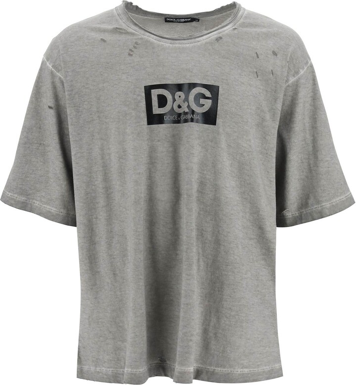 Dolce & Gabbana The Luxury Closet Men's Gray Cotton T-shirts