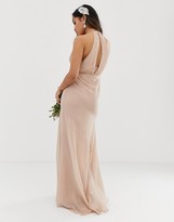Thumbnail for your product : ASOS Petite DESIGN Petite Bridesmaid pinny bodice maxi dress with fishtail skirt