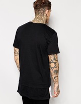 Thumbnail for your product : Religion Longline T-Shirt with Feather Print and Zips