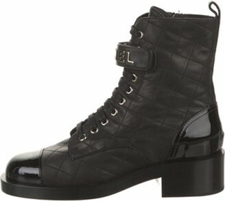 Chanel 2023 Quilted Pattern Combat Boots - ShopStyle