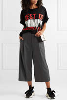 Thumbnail for your product : McQ Cropped Prince Of Wales Checked Wool Wide-leg Pants - Dark gray