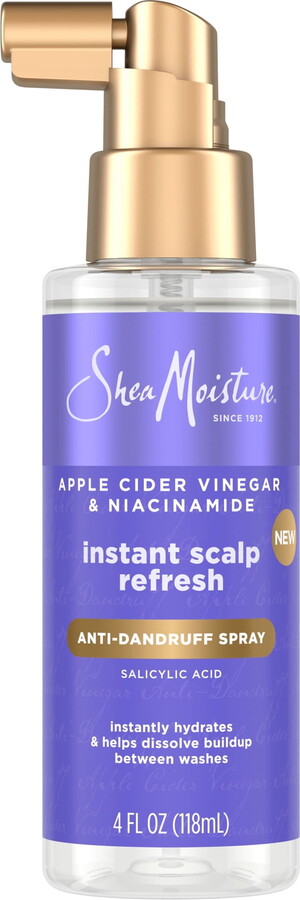 Shea Moisture SheaMoisture Instant Scalp Refresh Anti-Dandruff Spray with Salicylic Acid and Scalp Repair Technology Hydrates Dry Scalp, Removes Buildup and Controls Itch and Flakes, 4 fl oz