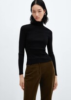 Mango Knitted Ribbed Turtleneck