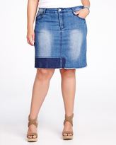 Thumbnail for your product : Addition Elle Lot18 Patchwork Denim Skirt