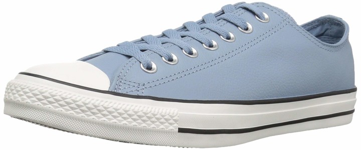 blue leather converse low